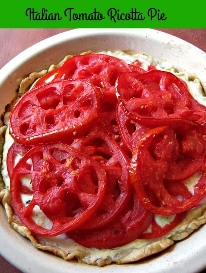 Italian Tomato Ricotta PieWith fresh from the garden tomatoes, this summertime savory Italian Tomato Ricotta Pie is indulgent, filling, and full of flavor! -
