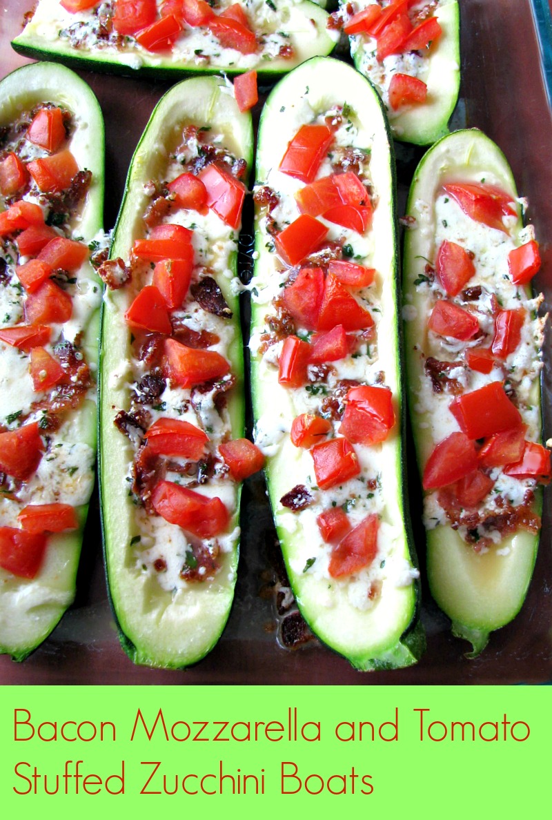 Use up the abundance of summer zucchini with these outstanding Bacon Mozzarella and Tomato Stuffed Zucchini Boats that are ready to eat in 30 minutes.