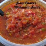 photo of a container of thick marinara sauce