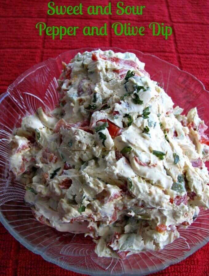 Sweet and Sour Pepper and Olive Dip