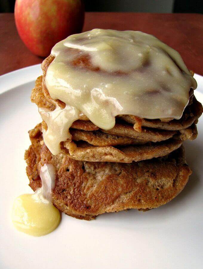 Cinnamon Roll Apple Pancakes