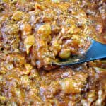 With mini pasta shells, ground beef, tomato sauce, and lots of gooey mozzarella cheese, this Skillet Meaty Shells and Cheese dinner is perfect for weeknights. 