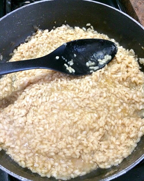 Photo of fully cooked risotto 